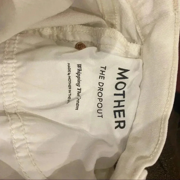 MOTHER The Dropout Jeans in Whipping Cream - Picture 8 of 16